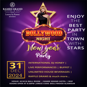 Bollywood Night - New Years Party at Ramee Grand Hotel New Years Eve Events